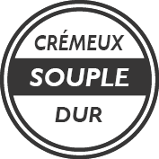 La texture de ce fromage est assez ferme, mais reste souple et fondante.