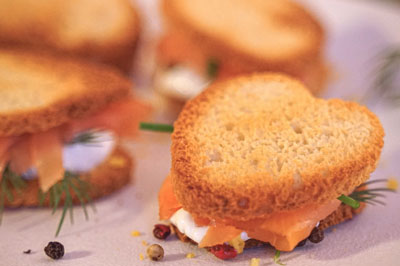 Recette gourmande – Cœurs crémeux au saumon